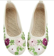 Vintage Embroidered Women Flats Flower Slip On Cotton Fabric Linen Comfortable Old Peking Ballerina Flat Shoes Sapato Feminino - Fab Getup Shop
