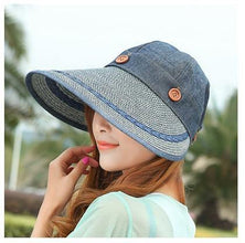 COKK Hats Women Wide Large Brim Floppy Summer Beach Sun Hat Straw Hat Button Cap Summer Hats For Women Anti-uv Visor Cap Female - Fab Getup Shop