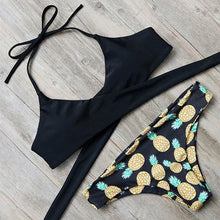 RXRXCOCO Cross Brazilian Bikinis Women Swimwear Beach Bathing Suit Push Up Bikini Set Halter Top Bandage Swimsuits - Fab Getup Shop