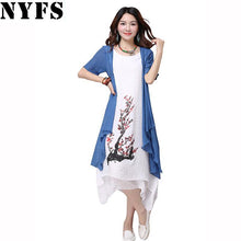Summer dress women clothing Small fresh long dress Fake two pieces Dress casual loose large size Vestidos Elbise Robe - Fab Getup Shop