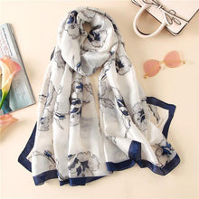 Women Silk scarf Beach Shawl and Luxurious Wrap Designer scarves Plus Size female beach stole bandana - Fab Getup Shop