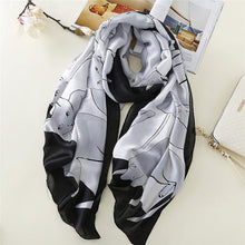 Women Silk scarf Beach Shawl and Luxurious Wrap Designer scarves Plus Size female beach stole bandana - Fab Getup Shop