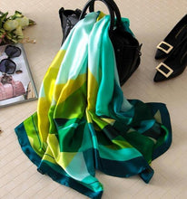 Women Silk scarf Beach Shawl and Luxurious Wrap Designer scarves Plus Size female beach stole bandana - Fab Getup Shop