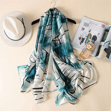 Women Silk scarf Beach Shawl and Luxurious Wrap Designer scarves Plus Size female beach stole bandana - Fab Getup Shop