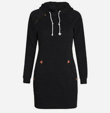 Warm Winter  Hooded Dresses Pocket Long Sleeved Casual Mini Dress Sportwear Women Clothings LX130 - Fab Getup Shop