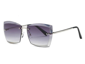 AEVOGUE Sunglasses For Women Square Rimless Diamond cutting Lens Brand Designer Fashion Shades Sun Glasses AE0528 - Fab Getup Shop
