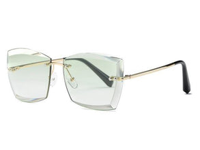 AEVOGUE Sunglasses For Women Square Rimless Diamond cutting Lens Brand Designer Fashion Shades Sun Glasses AE0528 - Fab Getup Shop