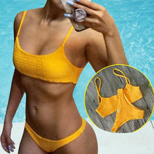 Pleated Triangle Girls Bikini Set Brazilian Thong Femme Bathing Suit Bandeau Swimwear Sexy Bikini Swimsuit - Fab Getup Shop