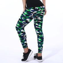 Camouflage Printing Elasticity Leggings Green/Blue/Gray Camouflage Fitness Pant Legins Casual Legging For Women - Fab Getup Shop