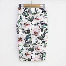 Summer Style Pencil Skirt Women High Waist Green Skirts Vintage Elegant Bodycon Floral Print Midi Skirt - Fab Getup Shop