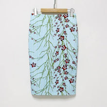 Summer Style Pencil Skirt Women High Waist Green Skirts Vintage Elegant Bodycon Floral Print Midi Skirt - Fab Getup Shop