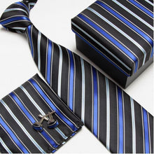 men's fashion neck tie set neckties cufflinks hankies silk ties cuff links pocket handkerchief 14 - Fab Getup Shop