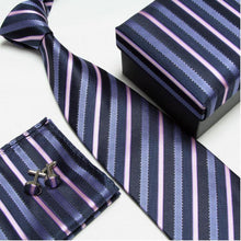 men's fashion neck tie set neckties cufflinks hankies silk ties cuff links pocket handkerchief 14 - Fab Getup Shop