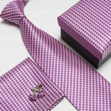 men's fashion neck tie set neckties cufflinks hankies silk ties cuff links pocket handkerchief 14 - Fab Getup Shop