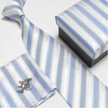 men's fashion neck tie set neckties cufflinks hankies silk ties cuff links pocket handkerchief 14 - Fab Getup Shop