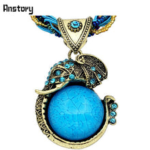 Jewelry Retro Craft Antique Bronze Plated Milet Chain Cute Crystal Lucite Elephant Pendant Necklace N190 - Fab Getup Shop