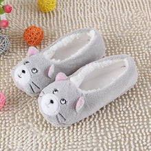 New Warm Soft Sole Women Indoor Floor Slippers/Shoes Animal Shape White Gray Cows Pink Flannel Home Slippers 6 Color - Fab Getup Shop