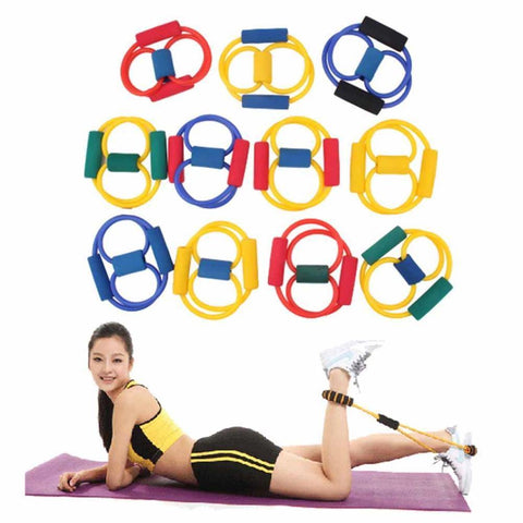 Resistance 8 Type Muscle Chest Expander Rope Workout Fitness Exercise Yoga Tube Sports Pulling Exerciser - Fab Getup Shop