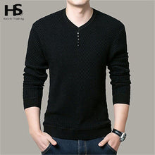 Solid Color Pullover Men V Neck Sweater Men Long Sleeve Shirt Mens Sweaters Wool Casual Dress Brand Cashmere Knitwear Pull Homme - Fab Getup Shop