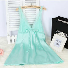 Ladies Sexy Silk Satin Nightgown Sleeveless Nightdress Plus Size Sleep Dress Lace Nighties V-neck Sleepwear Nightwear For Women - Fab Getup Shop