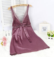 Ladies Sexy Silk Satin Nightgown Sleeveless Nightdress Plus Size Sleep Dress Lace Nighties V-neck Sleepwear Nightwear For Women - Fab Getup Shop