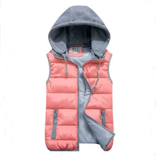 women's cotton wool collar hooded down vest Removable hat Hot high quality Brand New female winter warm Jacket&Outerwear Thicken - Fab Getup Shop