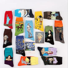 Fashion Art  Cotton Crew Socks  Painting Character Pattern for Women Men Harajuku Design Sox Calcetines Van Gogh - Fab Getup Shop