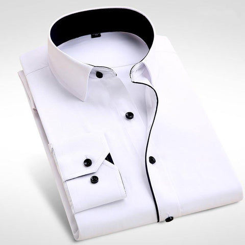 Brand  Men Shirt Male Dress Shirts Men's Fashion Casual Long Sleeve Business Formal Shirt camisa social masculina - Fab Getup Shop
