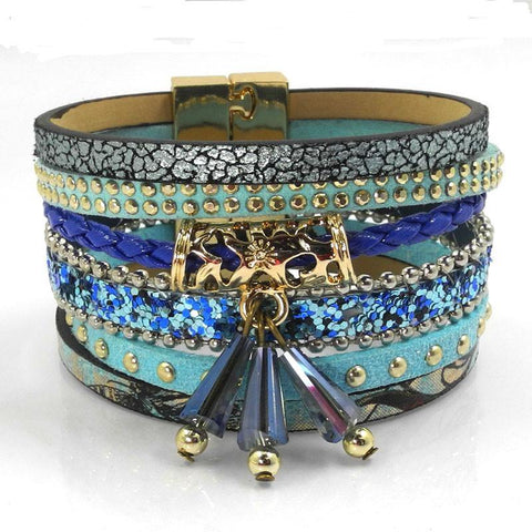 summer leather bracelet Brazilian  bracelets & bangles magnet buckle bracelet  Bohemian bracelets for women manchette B1561 - Fab Getup Shop