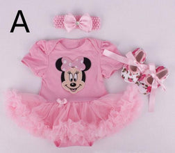 Christmas Baby Girl Infant 3pcs Clothing Sets Suit Princess Tutu Romper Dress/Jumpsuit Xmas Bebe Party Birthday Costumes Vestido - Fab Getup Shop