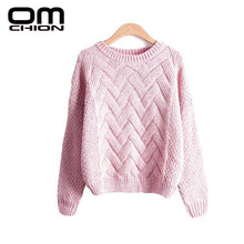 Pull Femme  Autumn Winter Women Sweaters And Pullovers Plaid Thick Knitting Mohair Sweater Female Loose Variegated LMY12 - Fab Getup Shop