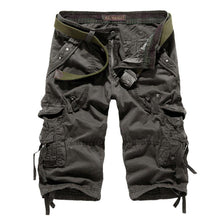 Summer Calf-Length Cargo mens shorts Multi-pocket Solid Men Beach Shorts Capris - Fab Getup Shop