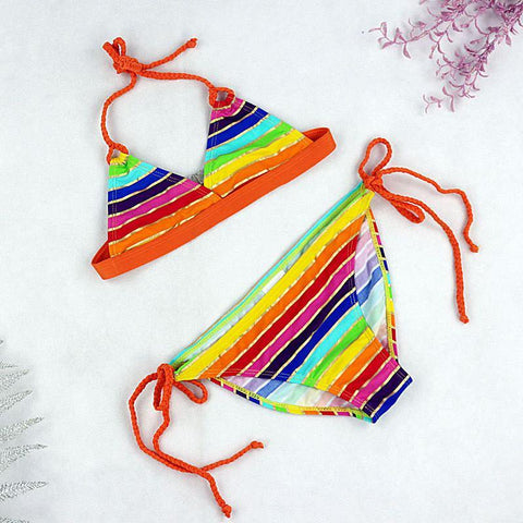 New Children clothing Swimwear Baby Girls Kids Cartoon cute Bikini girls split Two Pieces swimsuit Bathing suit Beachwear - Fab Getup Shop