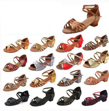 Ballroom Salsa tango latin dance shoes low heels dancing for kids girls children  women ladies - Fab Getup Shop