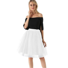 5 Layers 60cm Princess Midi Tulle Skirt Pleated Dance Tutu Skirts  Lolita Petticoat  Denim Party Skirts - Fab Getup Shop