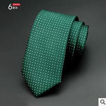 Mens Ties  New Brand Man Fashion Dot Striped Neckties Hombre 6 cm Gravata Slim Tie Classic Business Casual Green Tie For Men - Fab Getup Shop