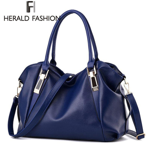 Herald Fashion Designer Women Handbag Female PU Leather Bags Handbags Ladies Portable Shoulder Bag Office Ladies Hobos Bag Totes - Fab Getup Shop