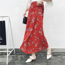 25 Colors  Bohemian High Waist Floral Print Summer Skirts Womens Boho Asymmetrical Chiffon Skirt Maxi Long Skirts - Fab Getup Shop