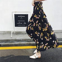 25 Colors  Bohemian High Waist Floral Print Summer Skirts Womens Boho Asymmetrical Chiffon Skirt Maxi Long Skirts - Fab Getup Shop