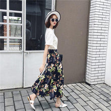 25 Colors  Bohemian High Waist Floral Print Summer Skirts Womens Boho Asymmetrical Chiffon Skirt Maxi Long Skirts - Fab Getup Shop