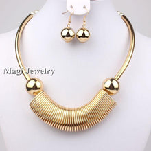 viviLady Fashion Jewelry Sets Women Gold Silver Plated Collar Necklace Earrings Imitation Pearl Bijoux African Bridal Gift BFWS - Fab Getup Shop