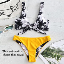 Bandeau  Push Up Swimsuit Cactus Print Micro Bikini - Fab Getup Shop
