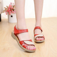 summer new fashion sandals slope with middle-aged non-slip flat comfortable old shoes large size women - Fab Getup Shop