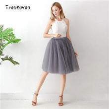 5 Layers 65cm Midi Tulle skirt Gothic High Waist Pleated Skirts - Fab Getup Shop