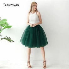 5 Layers 65cm Midi Tulle skirt Gothic High Waist Pleated Skirts - Fab Getup Shop