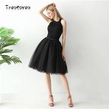 5 Layers 65cm Midi Tulle skirt Gothic High Waist Pleated Skirts - Fab Getup Shop