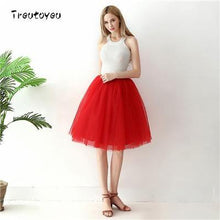 5 Layers 65cm Midi Tulle skirt Gothic High Waist Pleated Skirts - Fab Getup Shop