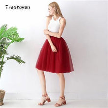 5 Layers 65cm Midi Tulle skirt Gothic High Waist Pleated Skirts - Fab Getup Shop