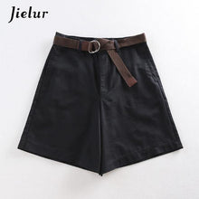 All-match 4 Solid Color Sashes Casual Women Shorts A-line High Waist Slim Summer Shorts Feminino Chic S-XXL - Fab Getup Shop