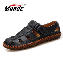 Cow Leather Sandals Outdoor  Summer Handmade Men Shoes Men Breathable Casual Shoes Footwear Walking Sandals - Fab Getup Shop